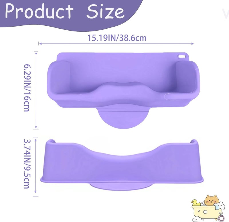 XHMAXE Portable Hair Washing Station Set,Silicone Hair Washing Station for Kids,ChildrenTeens,Sink or Bathtub Shampoo Buddy, Attached Shampoo Brush and Baby Bath Rinse Cup （Relaxing Hair Washing） - Image 4